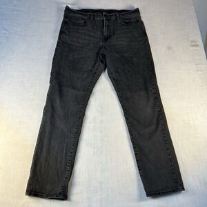 Lucky Brand 410 Athletic Skim Fit Jeans Men's 36x32 Black Denim Stretch